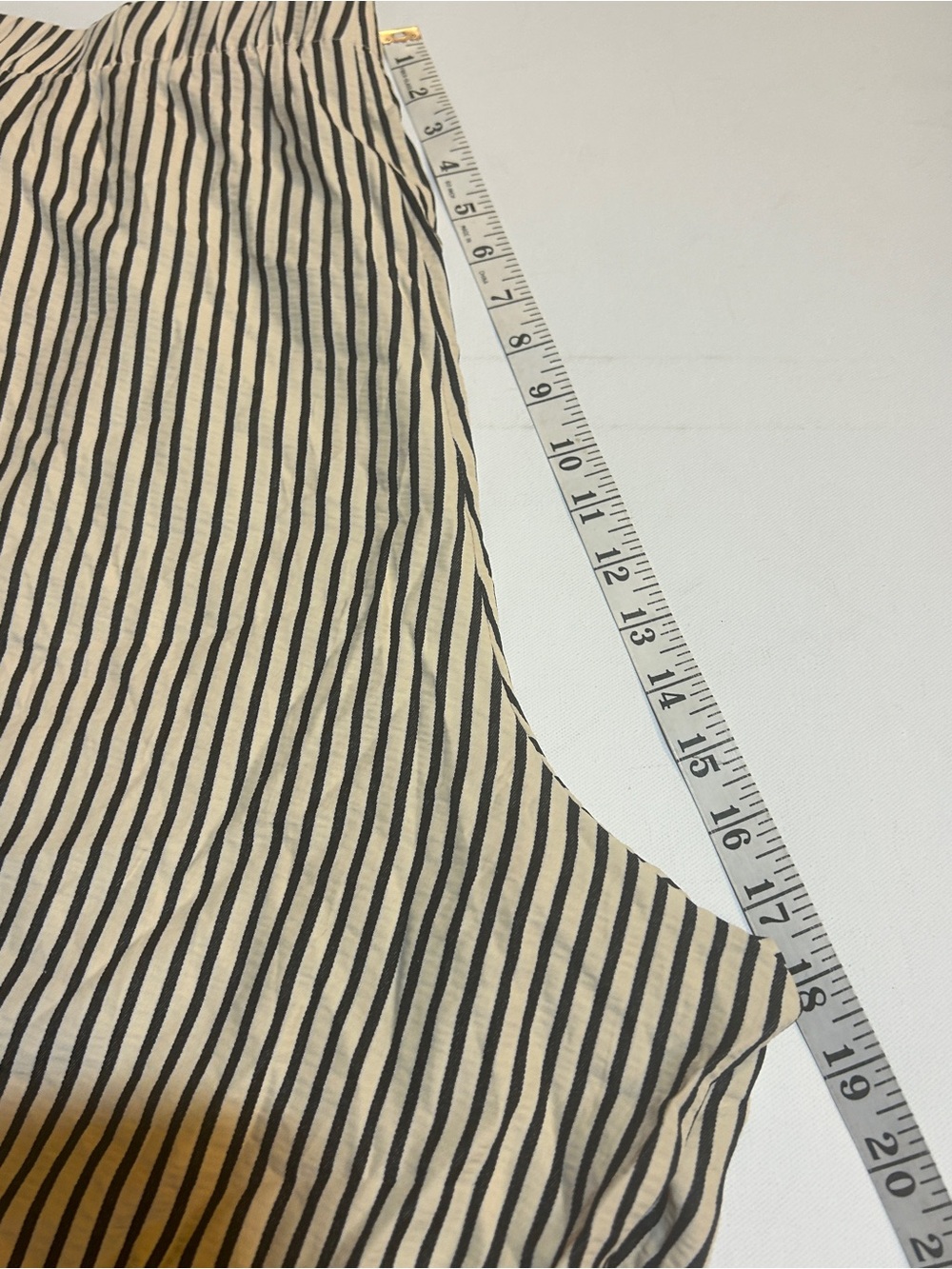 Ava & Viv 3X Black Cream Striped Wide Leg Pull-On Pants Cropped Plus Size - Picture 8 of 10